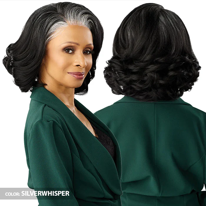 Sensationnel Bare Lace Platinum Glow Glueless Human Hair Blend 13x6 Hand-Made Lace Front Wig - ADELINE - Image 3