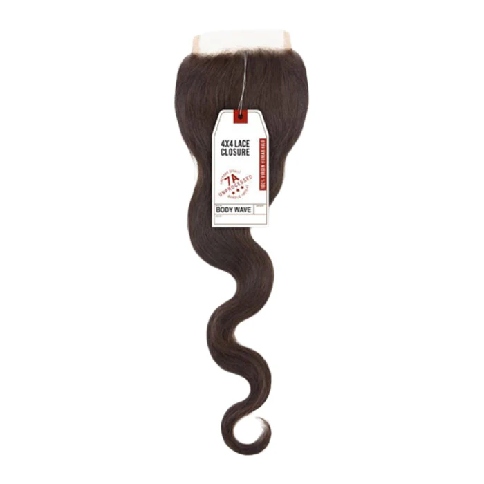 Sensationnel Bare & Natural 100% Virgin Human Hair 7A Lace Closure - 4X4 BODY WAVE 10-18" - Image 2