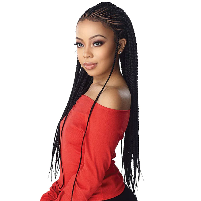 Sensationnel Cloud 9 Swiss Lace 100% Hand Braided 13x7 Lace Front Wig - FEED IN FULANI CORNROW - Image 3