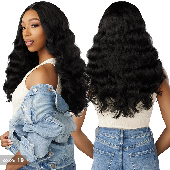 Sensationnel Curls Kinks Kinky Edges Glueless Y-Part HD Lace Front Wig - KINKY LOOSE WAND CURL 24" - Image 2