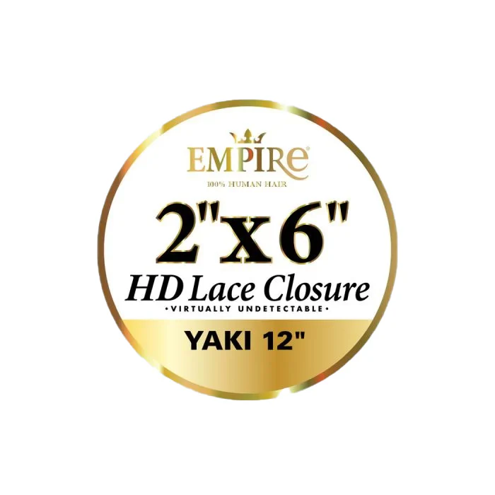 Sensationnel Empire 100% Human Hair 2x6 HD Lace Closure - YAKI 12" - Image 2