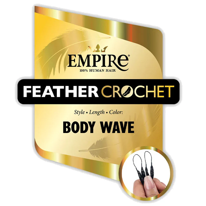 Sensationnel Empire 100% Human Hair Feather Crochet Braids - BODY WAVE 10/12" - Image 3