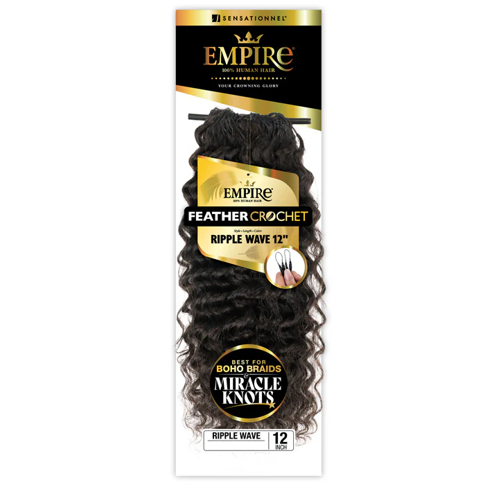 Sensationnel Empire 100% Human Hair Feather Crochet Braids - RIPPLE WAVE 10/12/14/18" - Image 2