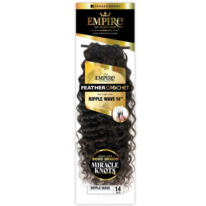 Sensationnel Empire 100% Human Hair Feather Crochet Braids - RIPPLE WAVE 10/12/14/18" - Image 3