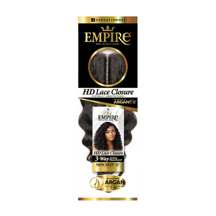 Sensationnel Empire 100% Human Hair HD Lace Closure - NEW DEEP 12" - Image 3