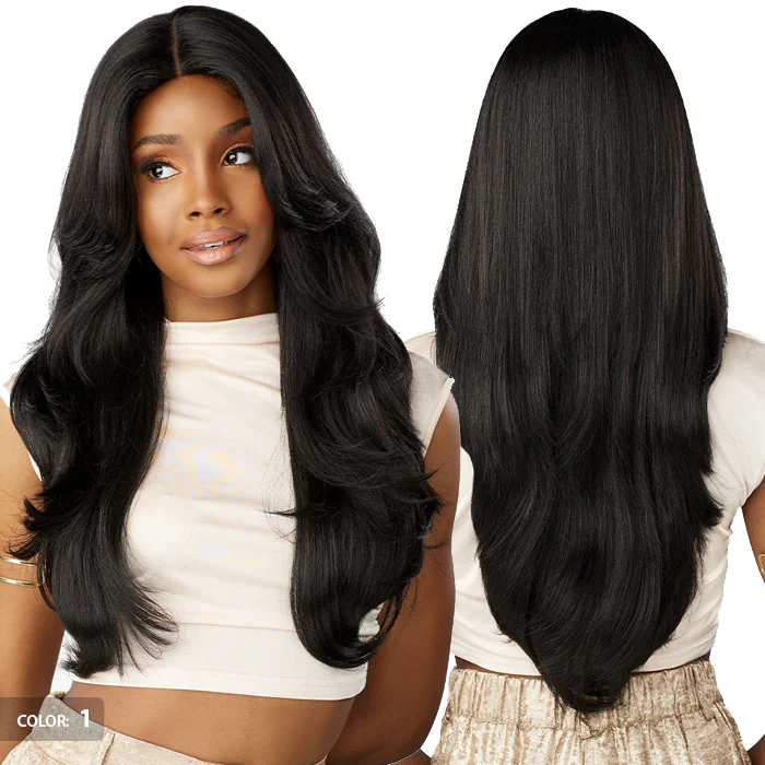 Sensationnel Glamzy Glueless V-Part HD Lace Parting Wig - ELYSIA - Image 4
