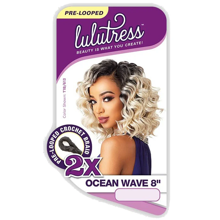 Sensationnel Lulutress Pre-Looped Crochet Braid - 2X OCEAN WAVE 8" - Image 6