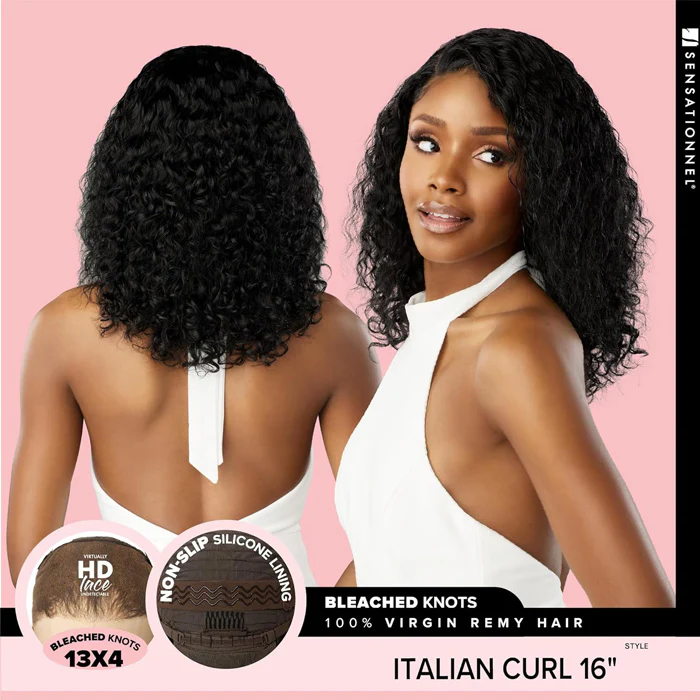 Sensationnel Pearlish Virgin Remy Human Hair 15A Glueless HD 13x4 Lace Frontal Wig - ITALIAN CURL 16" - Image 3