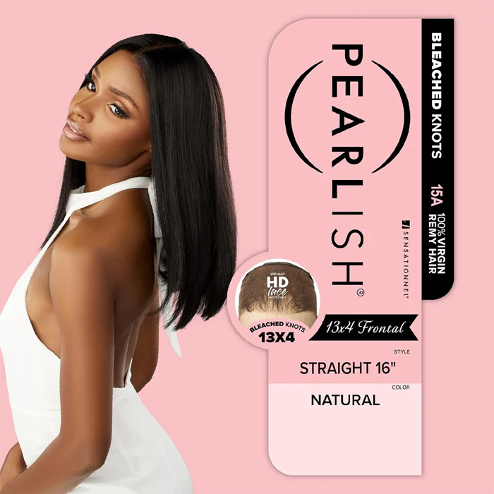 Sensationnel Pearlish Virgin Remy Human Hair 15A Glueless HD 13x4 Lace Frontal Wig - STRAIGHT 16" - Image 4