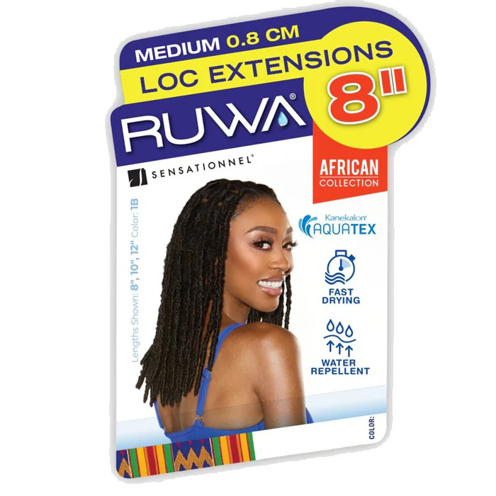 Sensationnel Ruwa Kanekalon Crochet Braids - LOC EXTENSIONS (8"/10"/12") - 100% Aquatex - Image 6