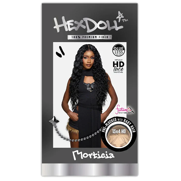 Sensationnel Shear Muse Hex Doll Glueless 13x4 HD Lace Frontal Wig - MORTICIA - Image 6