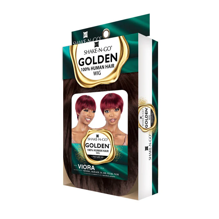 Shake N Go Golden 100% Human Hair Full Wig - VIORA - Image 4