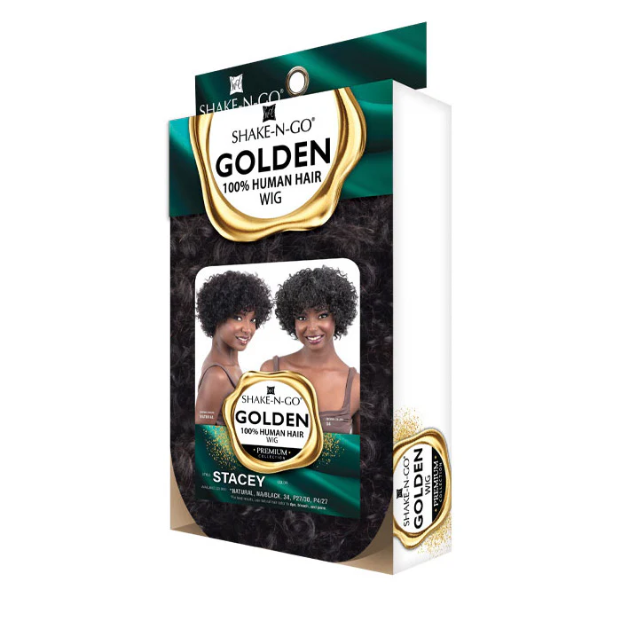 Shake N Go Golden Full Wig - STACEY - 100% HUMAN HAIR WIG - Image 5