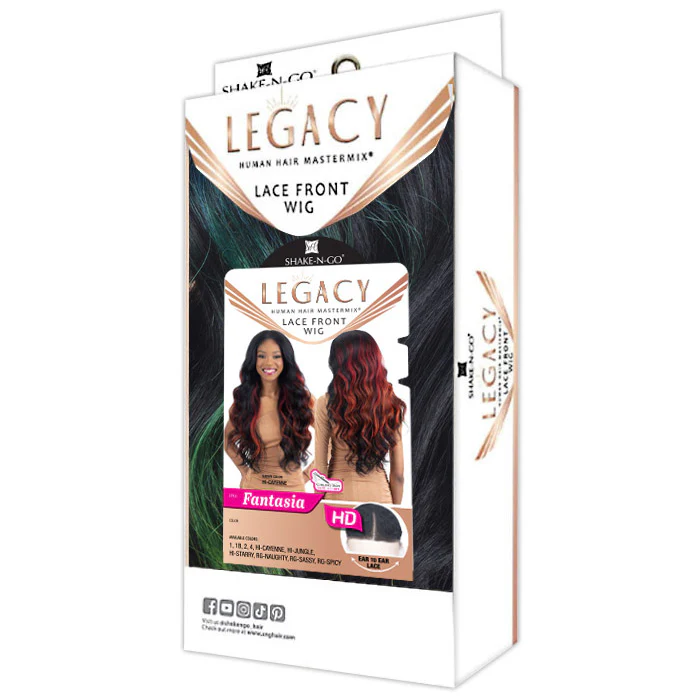 Shake N Go Legacy Human Hair Blend HD 5" Deep Lace Parting Front Wig - FANTASIA - Image 5