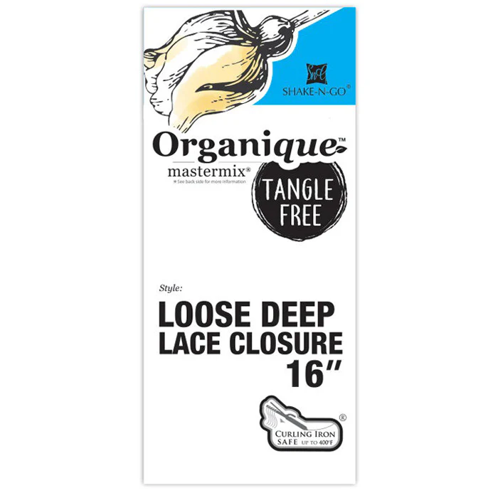 Shake-N-Go Organique Human Hair Blend Lace Closure - LOOSE DEEP 16" - Image 3