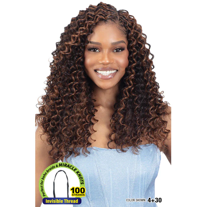 Shake N Go Organique Mastermix Feather Crochet Braids - DEEP CURL 18" - Image 2