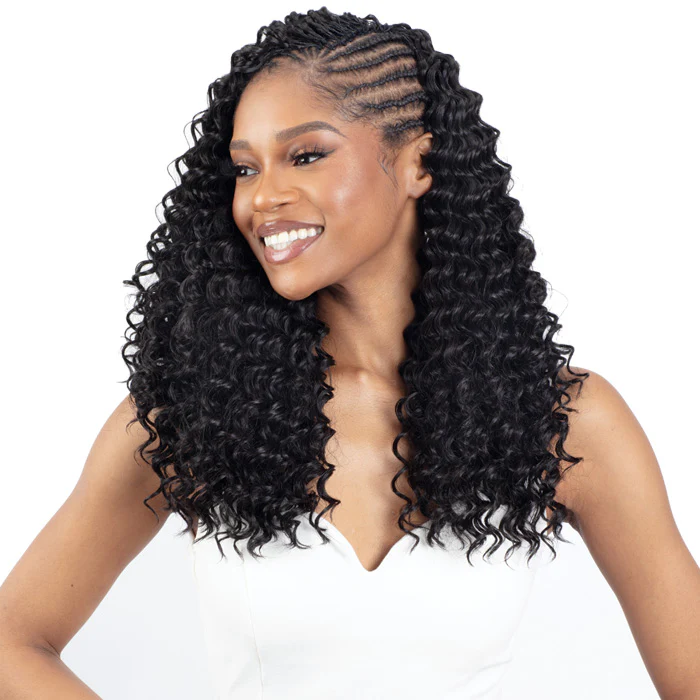 Shake N Go Que Human Hair Mastermix Feather Crochet Braids - DEEP CURL 18" - Image 2