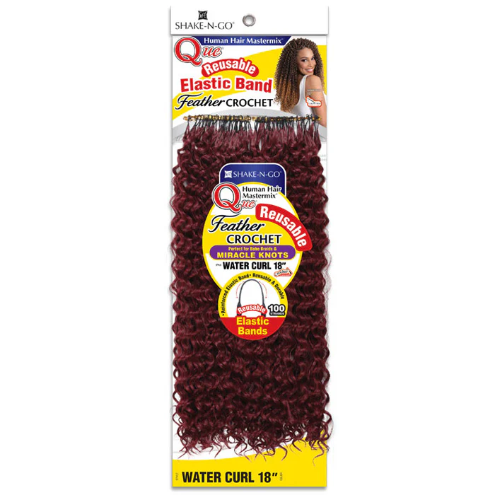Shake N Go Que Human Hair Mastermix Feather Crochet Braids - WATER CURL 18"