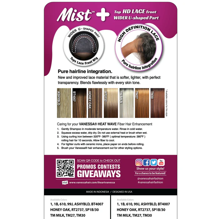 Vanessa Mist HD Wider U-Part Lace Wig - MEGA - Image 5