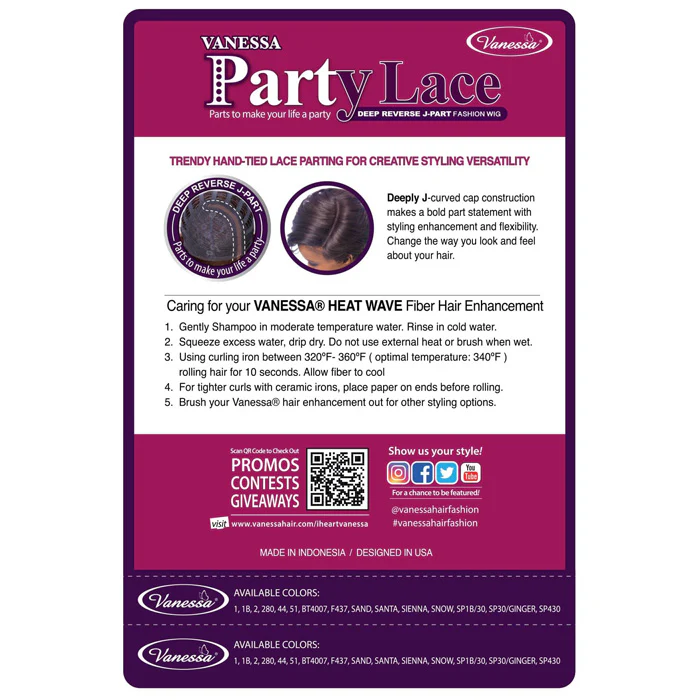 Vanessa Party Lace J-Part Lace Wig - WILA - Image 4