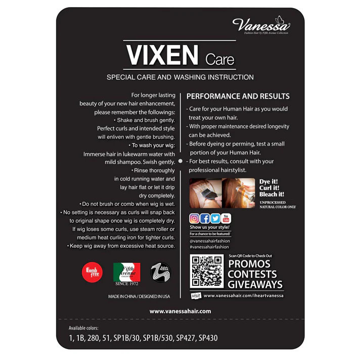 Vanessa Vixen 100% Human Hair Wig - HJH AMIA - Image 4