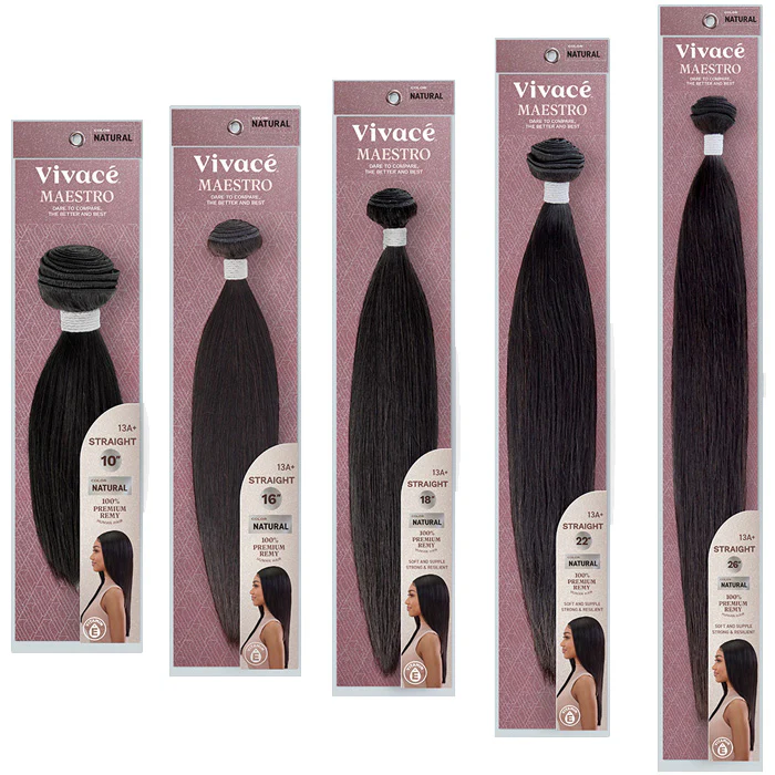 Vivace By Kiss Maestro Weave STRAIGHT 10"-28"- 100% UNPROCESSED REMY HUMAN HAIR - Image 5