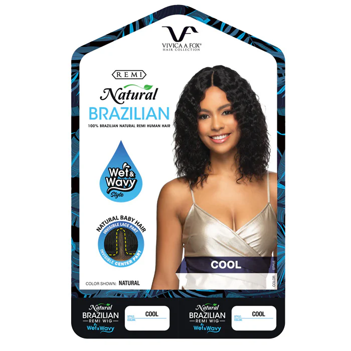 Vivica A Fox Natural Brazilian 100% Unprocessed Remi Human Hair 3.5" HD Deep Lace Part Wig - WET & WAVY COOL - Image 3