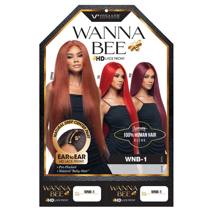 Vivica A Fox Wanna Bee Human Hair Blend 5" Deep Part HD Lace Front Wig - WNB-1 - Image 4