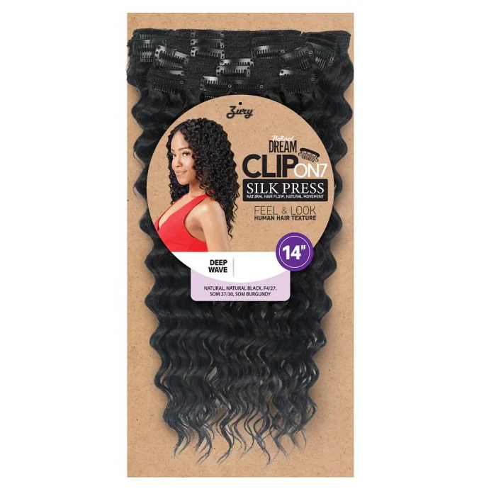 Zury Natural Dream Clip ON 7 Silk Press Weave - DEEP WAVE 14" - Image 2