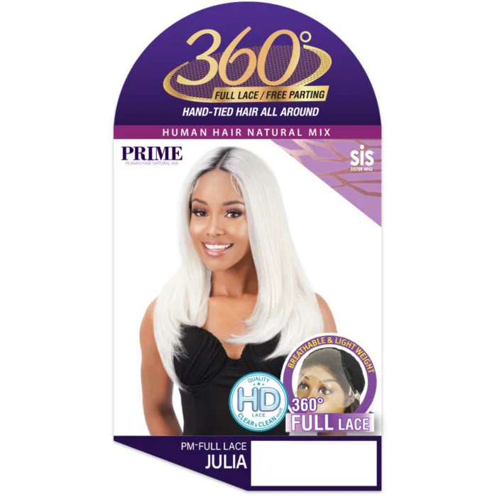 Zury Sis 360 Full Lace All Around Human Hair Blend HD Lace Front Wig - JULIA - Image 3