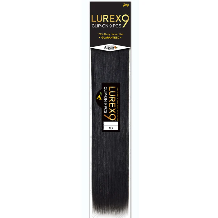 Zury Sis Lurex 100% Remy Human Hair Clip-On Weave - STRAIGHT 9 PCS 10-14"