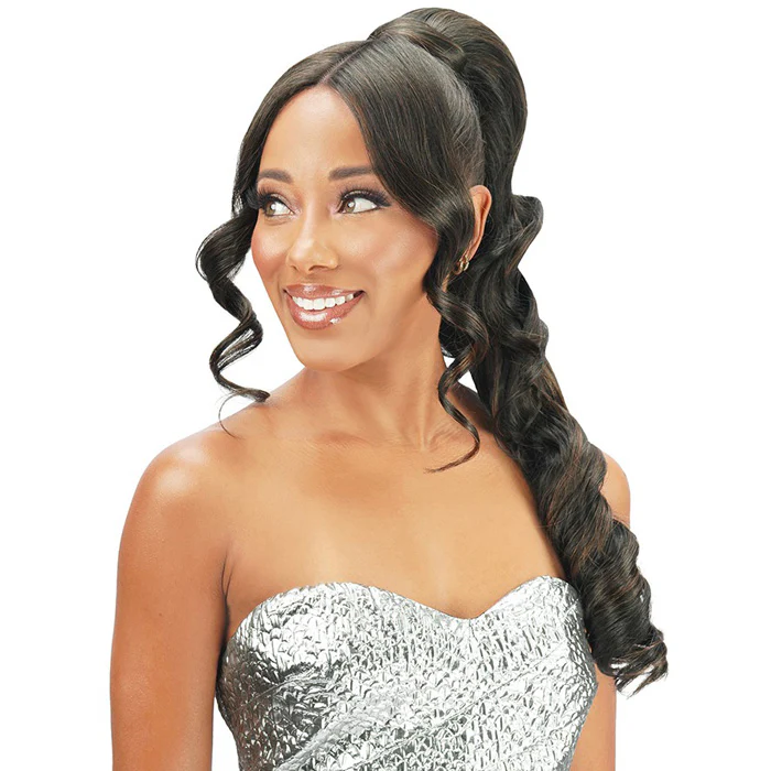 Zury Sis Miss Drawstring Split Bang Lace Part Drawstring Ponytail - RIA