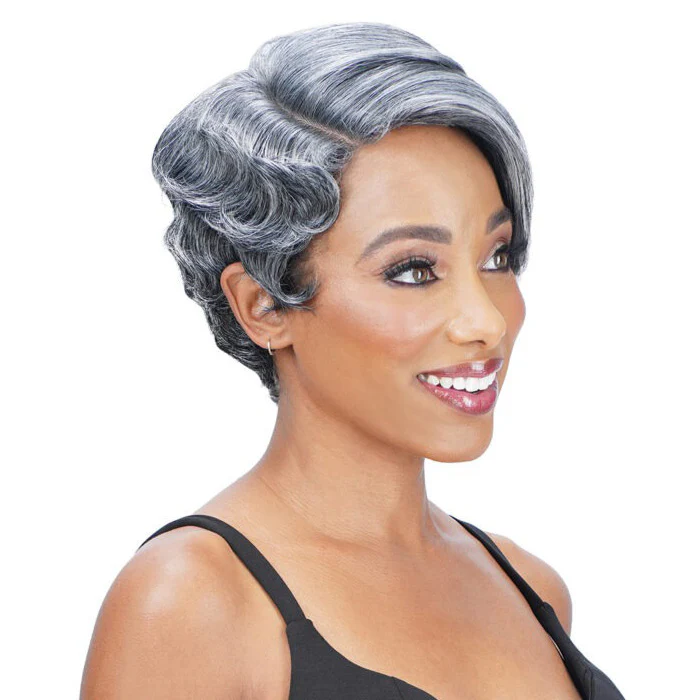 Zury Sis Ms.Wisdom Salt and Pepper Lace Part Wig - WISDOM 301 - Image 2